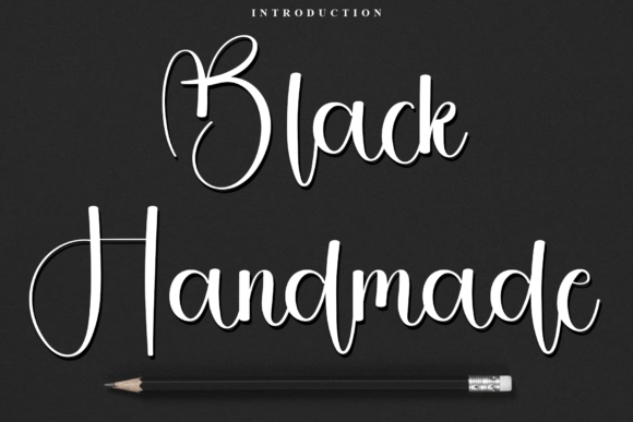Black Handmade Font: Elegant Script for Web Design