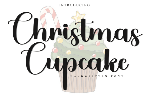 Christmas Cupcake Font: Sweet Script for Handmade Labels