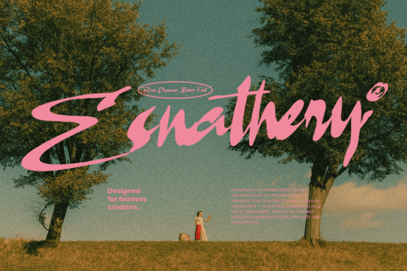 Esnathery Font: Raw Script for Editorial Design