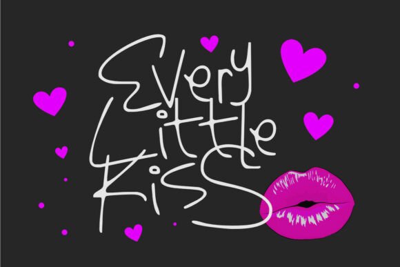 Every Little Kiss Font: A Romantic Typeface for Editorial Design