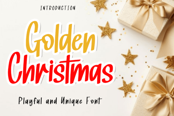 Golden Christmas Font: Festive Branding for Small Business