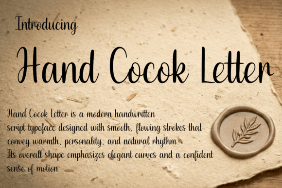 Hand Cocok Letter Font for Web Design
