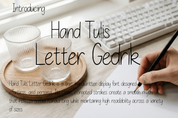Hand Tulis Letter Gedrik Font for Authentic Campaigns