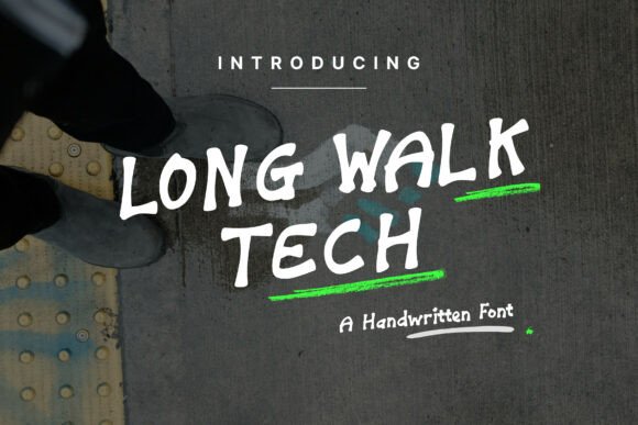 Long Walk Tech Font: Raw Display Type for Digital Ads