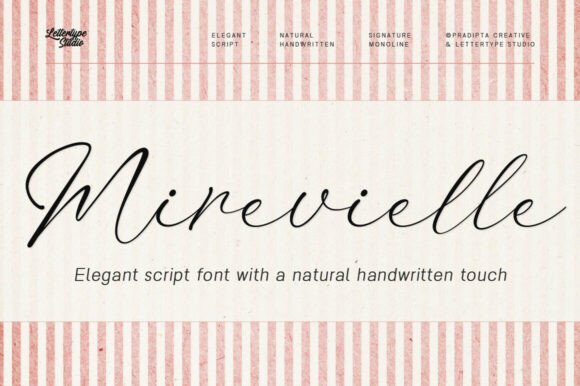 Mirevielle Font: Elegant Script for Handmade Products