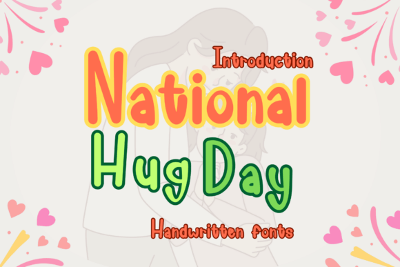 National Hug Day Font: Warm Handwritten Style for Crafts