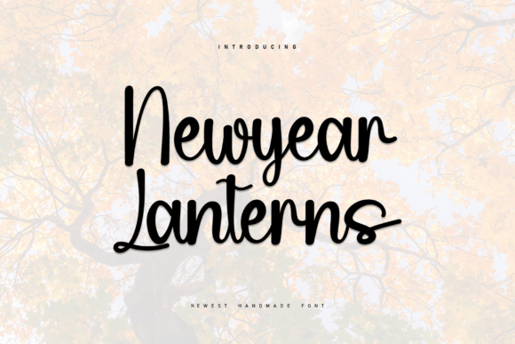 Newyear Lanterns Font for Handmade Labels & Crafts