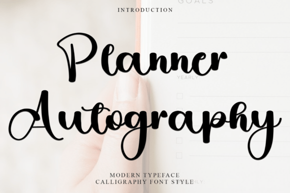 Planner Autography Font for Digital Marketing