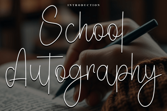 School Autography Font: Festive Flair for Campaigns