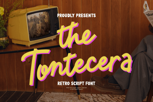 Tontecera Font: Elevating Campaign Visuals with Retro Script