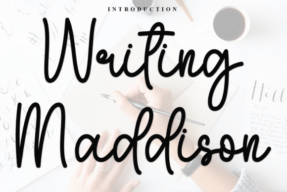 Writing Maddison Font: Festive Editorial Typography